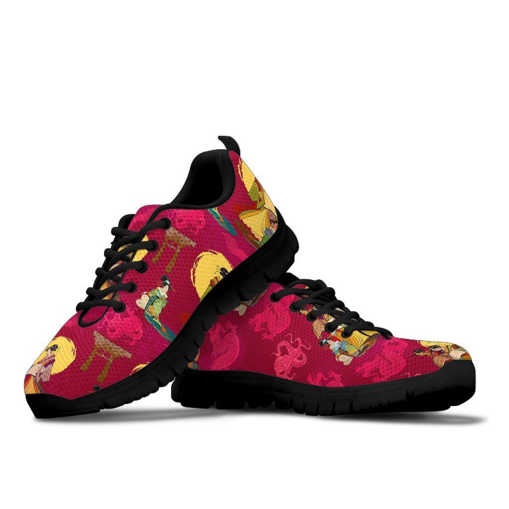 Japanese Tokyo Pattern Print Sneaker Shoes For Men Women-grizzshop