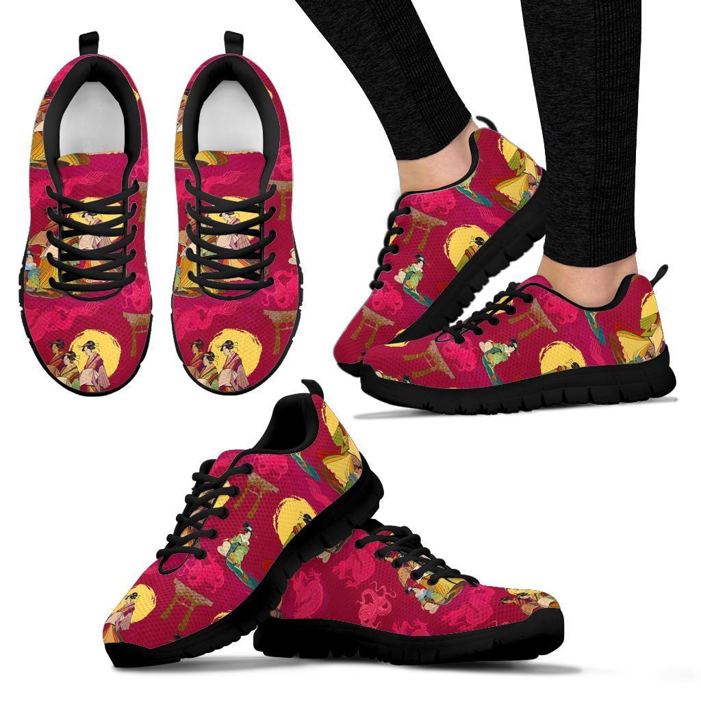 Japanese Tokyo Pattern Print Sneaker Shoes For Men Women-grizzshop