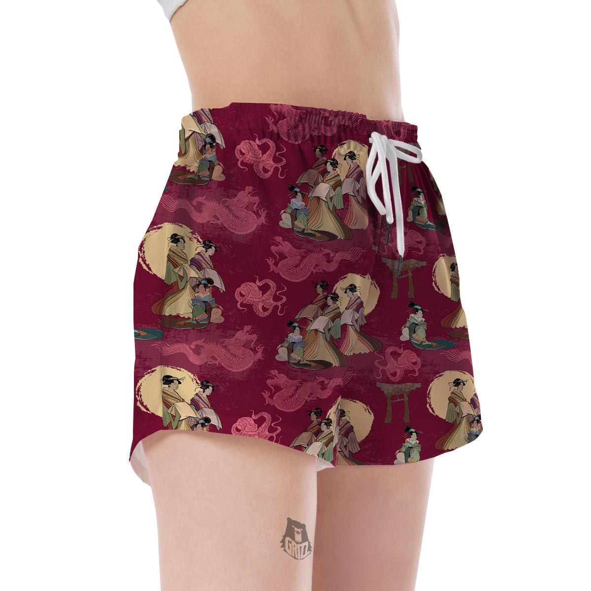 Japanese Tokyo Pattern Print Women's Shorts-grizzshop
