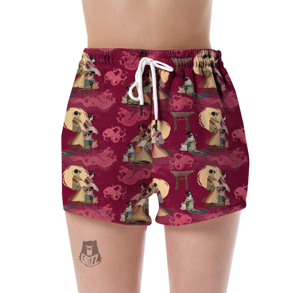 Japanese Tokyo Pattern Print Women's Shorts-grizzshop