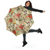 Japanese Tokyo Print Pattern Automatic Foldable Umbrella-grizzshop