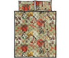 Japanese Tokyo Print Pattern Bed Set Quilt-grizzshop