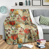 Japanese Tokyo Print Pattern Blanket-grizzshop