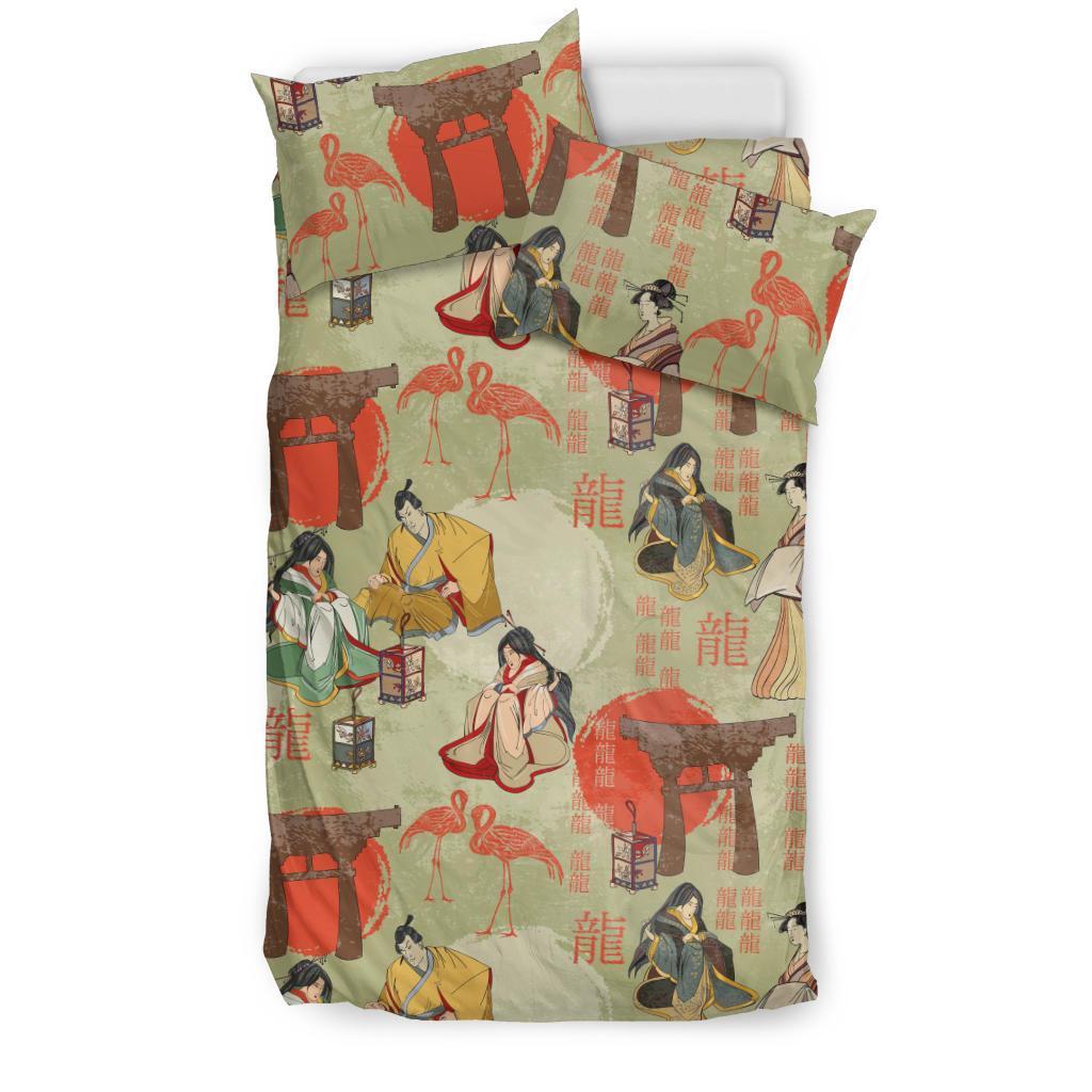 Japanese Tokyo Print Pattern Duvet Cover Bedding Set-grizzshop