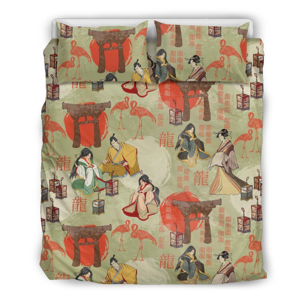 Japanese Tokyo Print Pattern Duvet Cover Bedding Set-grizzshop