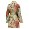 Japanese Tokyo Print Pattern Women Long Robe-grizzshop