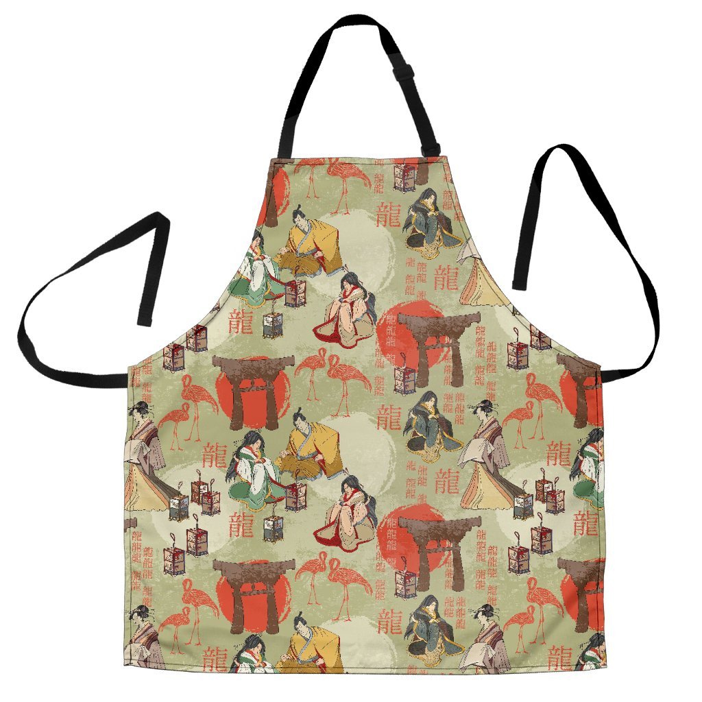 Japanese Tokyo Print Pattern Women's Apron-grizzshop