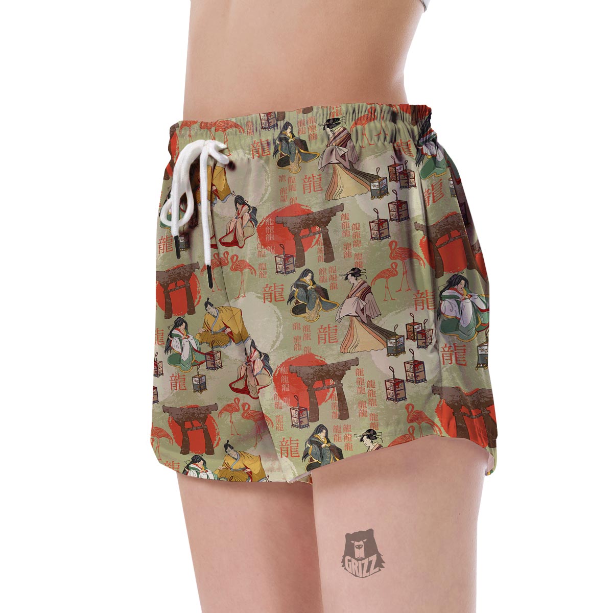 Japanese Tokyo Print Pattern Women's Shorts-grizzshop