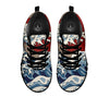 Japanese Wave Red Sun Print Black Sneaker-grizzshop