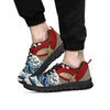 Japanese Wave Red Sun Print Black Sneaker-grizzshop