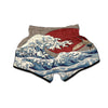 Japanese Wave Red Sun Print Muay Thai Boxing Shorts-grizzshop