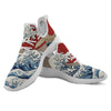 Japanese Wave Red Sun Print White Athletic Shoes-grizzshop