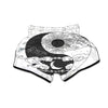 Japanese Yin Yang White And Black Print Muay Thai Boxing Shorts-grizzshop