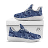 Jeans Denim Tropical Print Pattern White Athletic Shoes-grizzshop