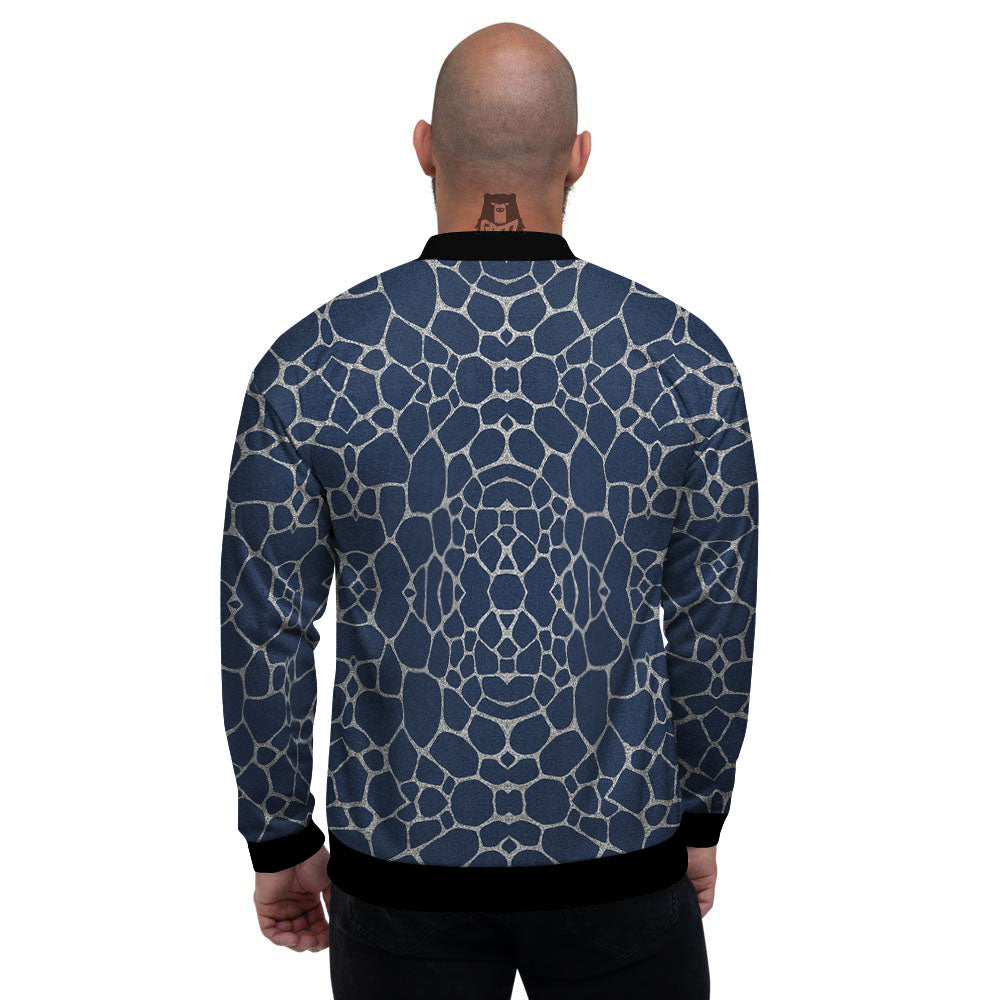 Jeans Giraffe Denim Print Pattern Men's Bomber Jacket-grizzshop