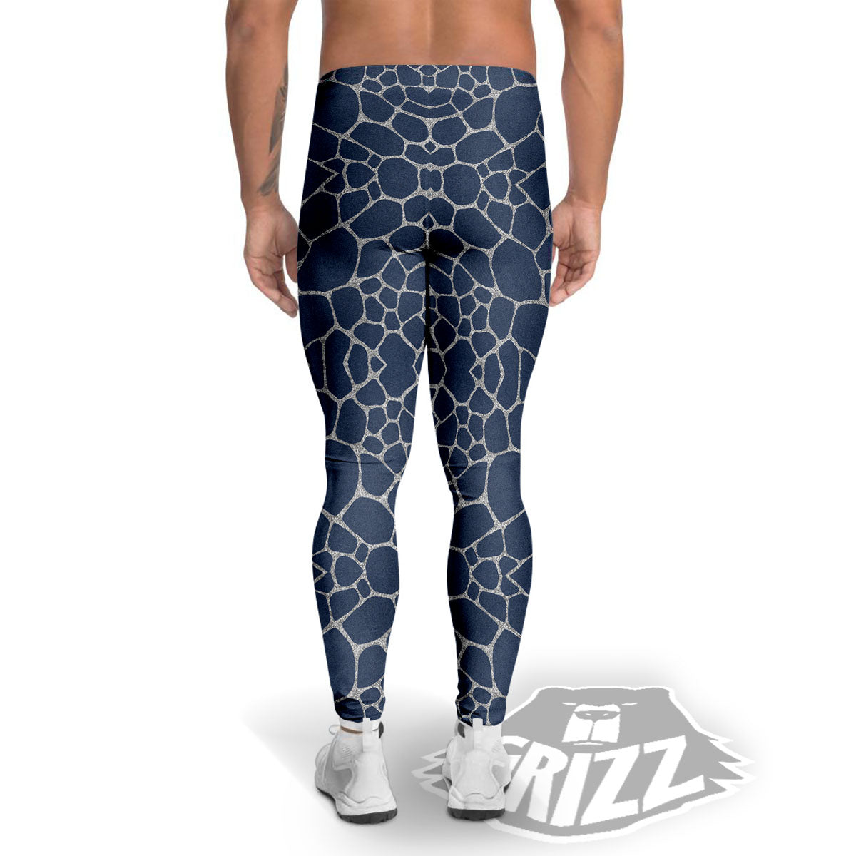 Jeans Giraffe Denim Print Pattern Men's Leggings-grizzshop