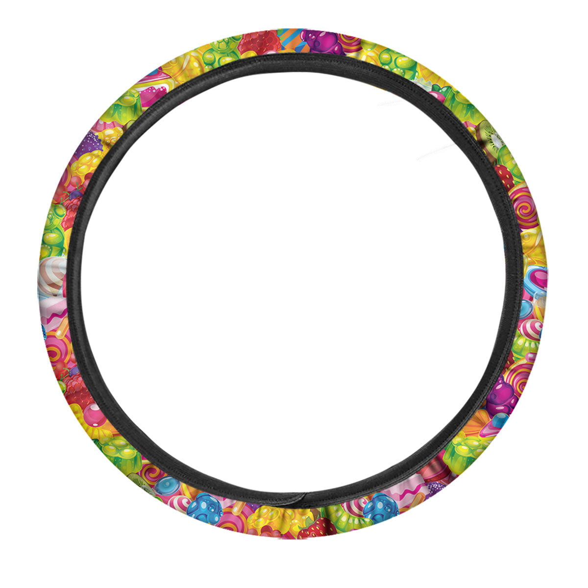Jelly And Candy Print Pattern Car Steering Wheel Cover-grizzshop