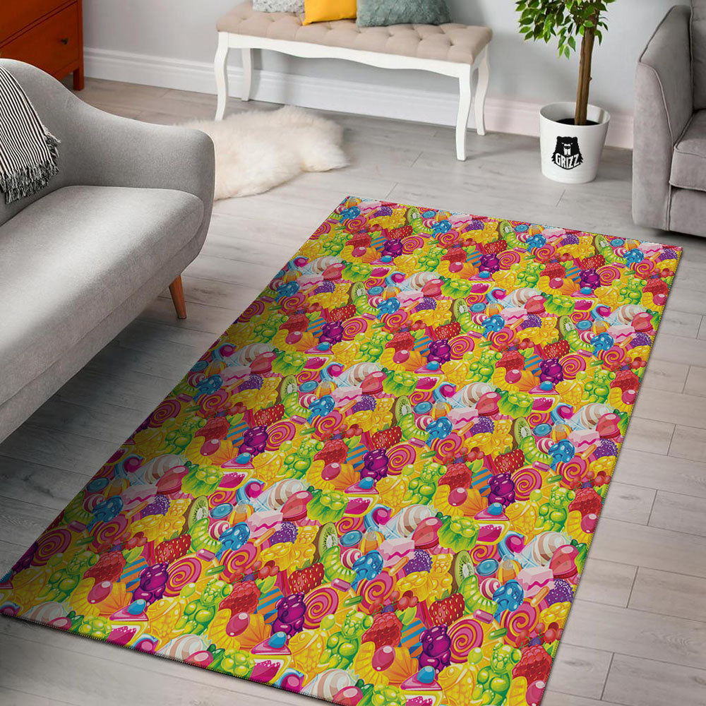 Jelly And Candy Print Pattern Floor Mat-grizzshop
