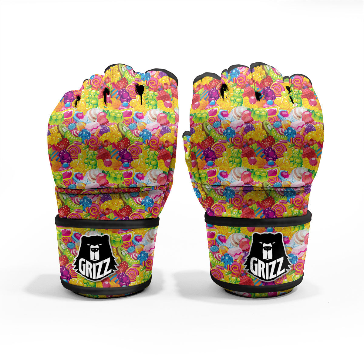 Jelly And Candy Print Pattern MMA Gloves-grizzshop