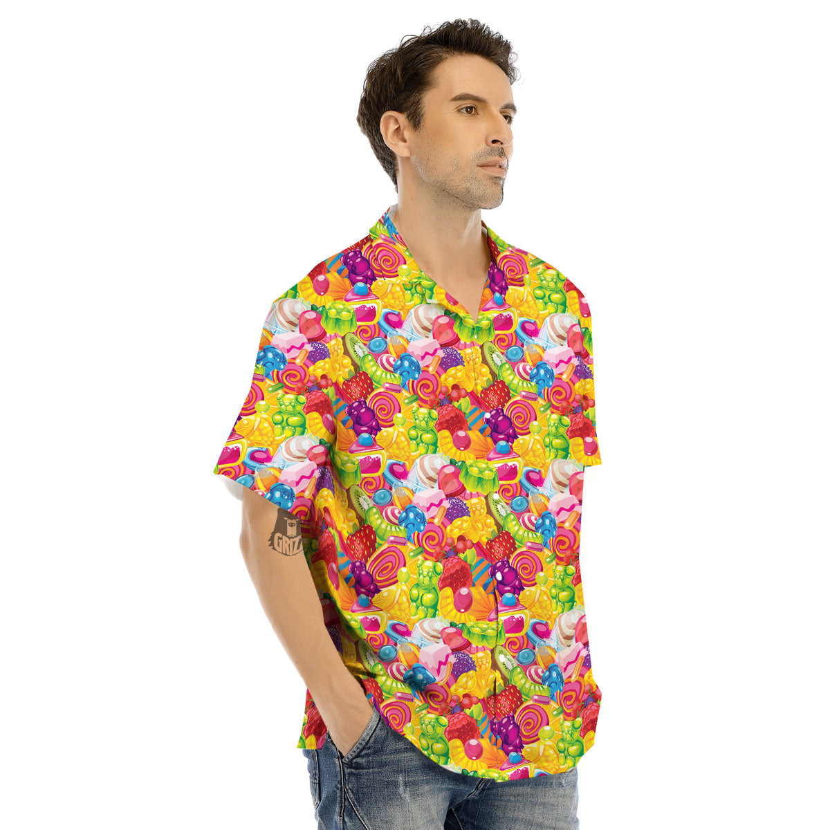 Jelly And Candy Print Pattern Men's Hawaiian Shirt-grizzshop