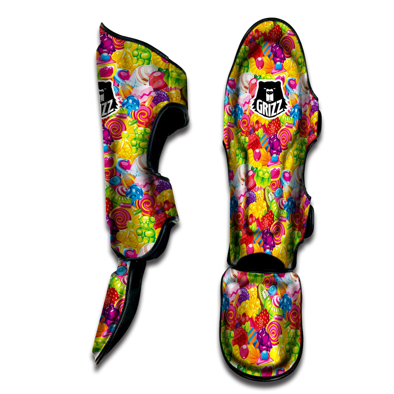 Jelly And Candy Print Pattern Muay Thai Shin Guards-grizzshop