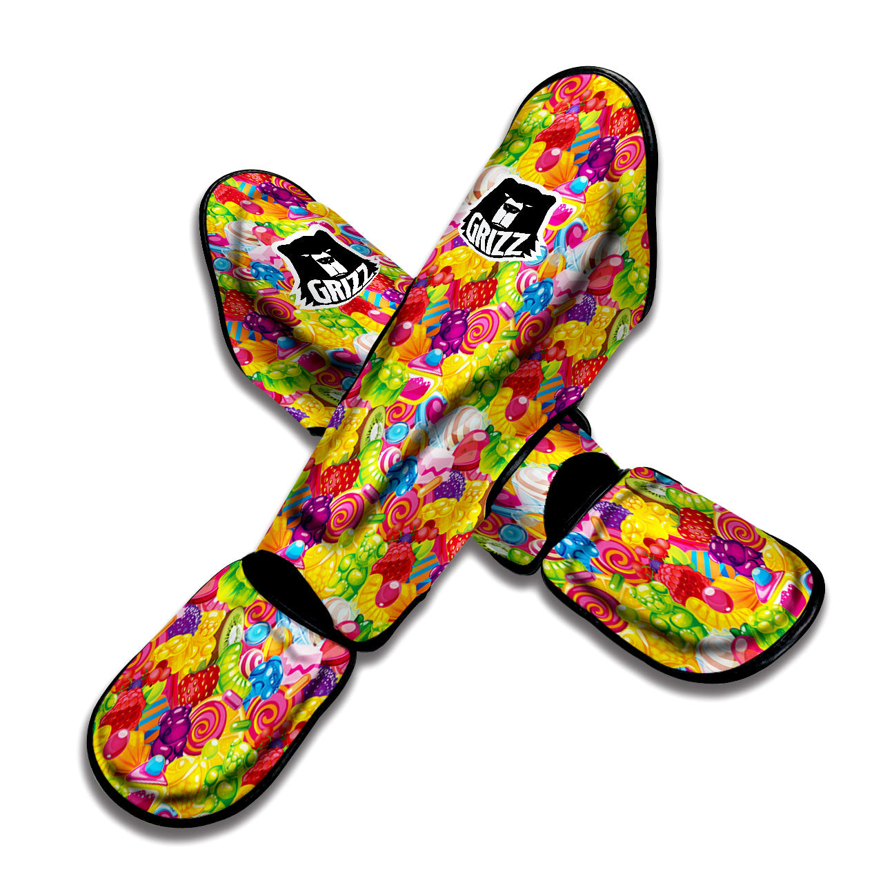 Jelly And Candy Print Pattern Muay Thai Shin Guards-grizzshop
