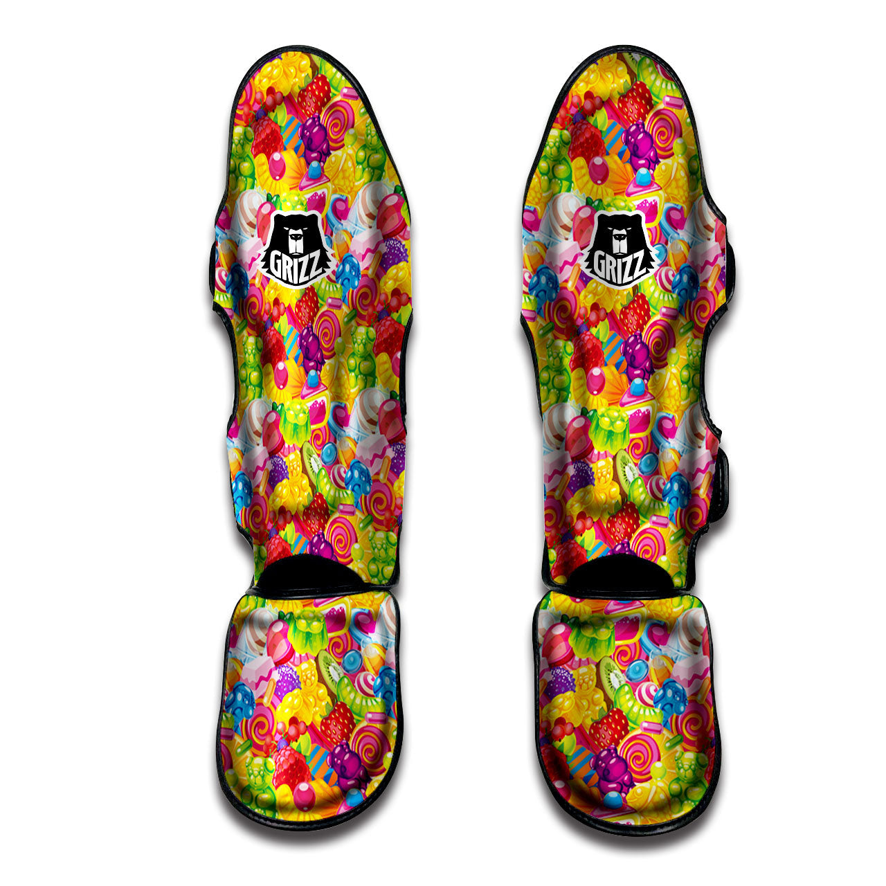Jelly And Candy Print Pattern Muay Thai Shin Guards-grizzshop