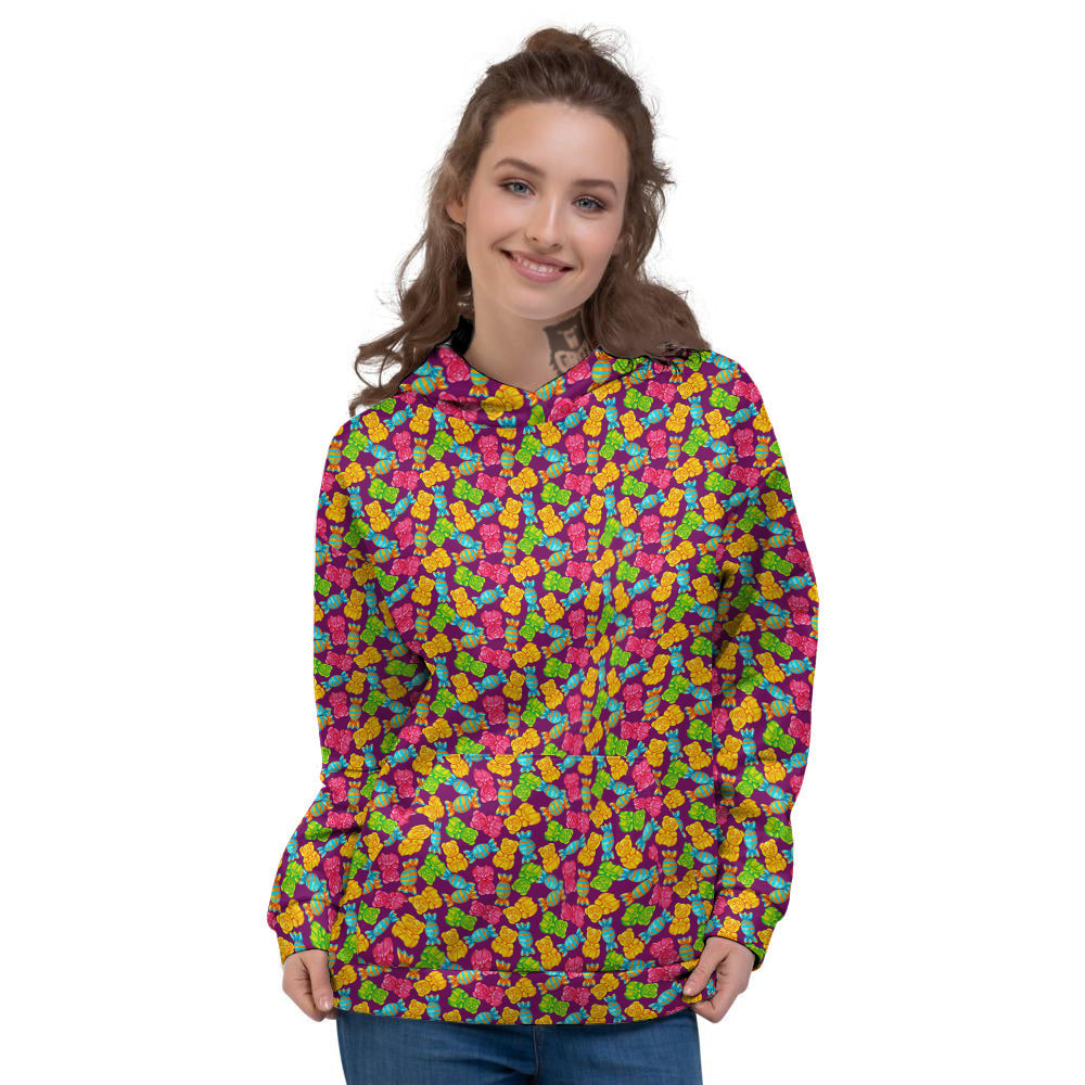 Jelly And Colorful Candy Print Women's Hoodie-grizzshop