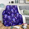 Jellyfish Cartoon Print Pattern Blanket-grizzshop