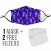 Jellyfish Cartoon Print Pattern Face Mask-grizzshop