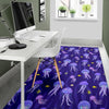 Jellyfish Cartoon Print Pattern Floor Mat-grizzshop