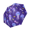 Jellyfish Cartoon Print Pattern Foldable Umbrella-grizzshop