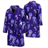 Jellyfish Cartoon Print Pattern Men Long Robe-grizzshop