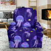 Jellyfish Cartoon Print Pattern Recliner Cover-grizzshop