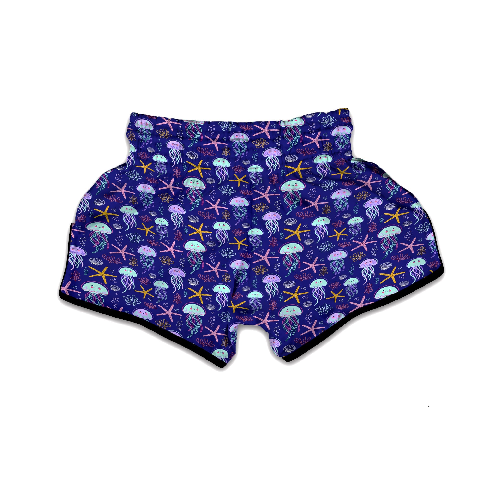 Jellyfish Cute Print Pattern Muay Thai Boxing Shorts-grizzshop