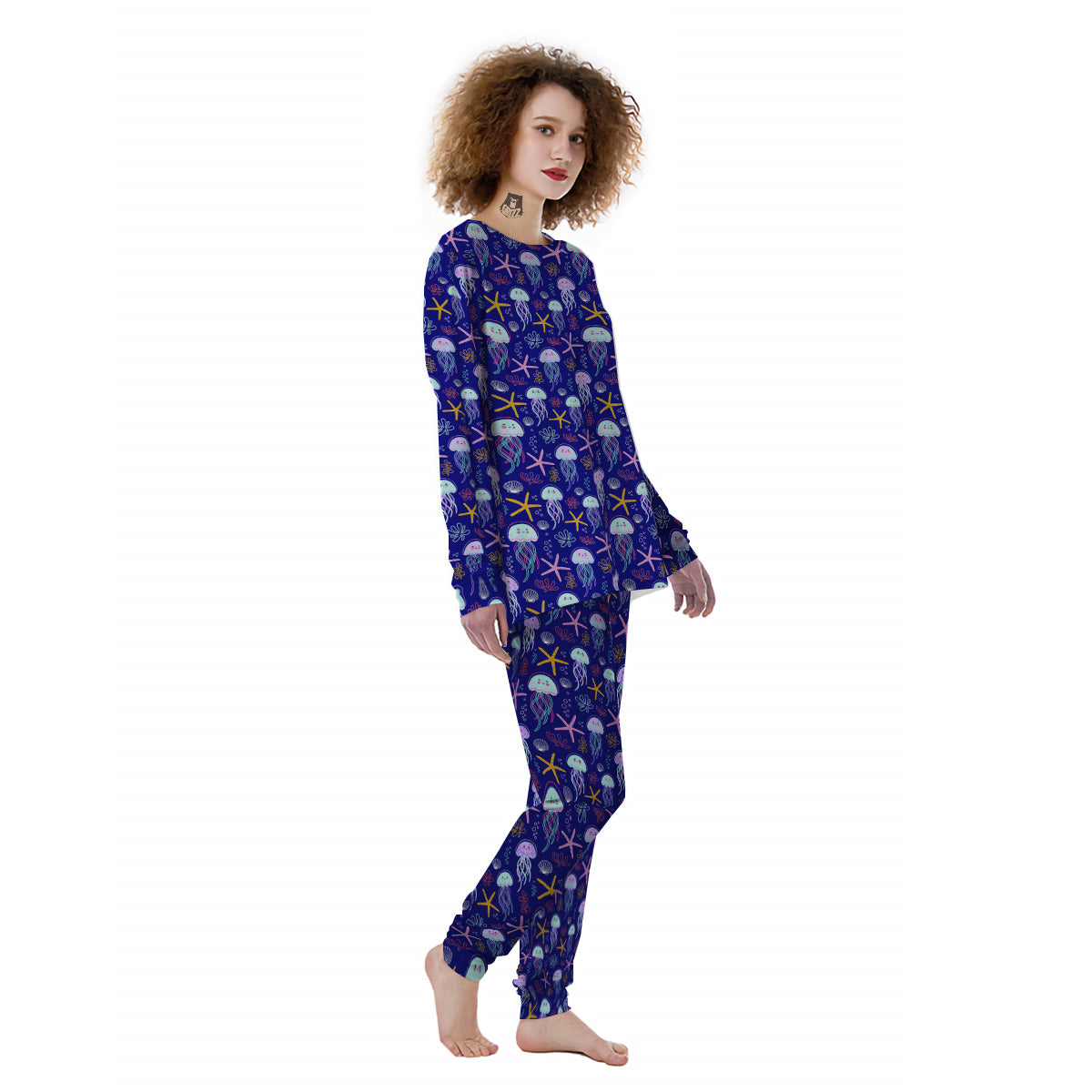Jellyfish Cute Print Pattern Women's Pajamas-grizzshop