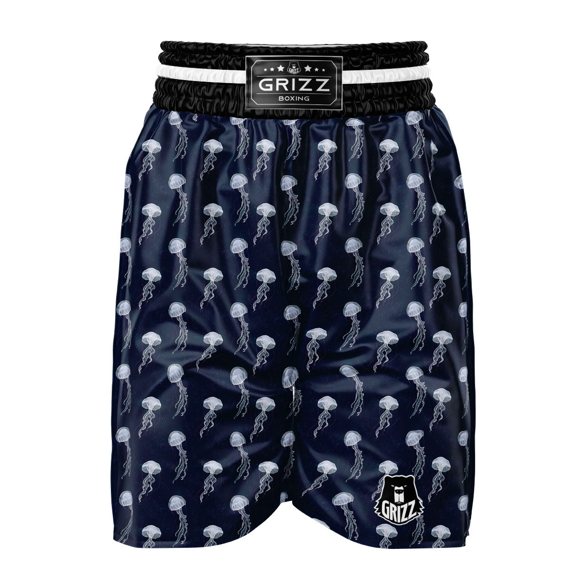 Jellyfish Fish Print Pattern Boxing Shorts-grizzshop