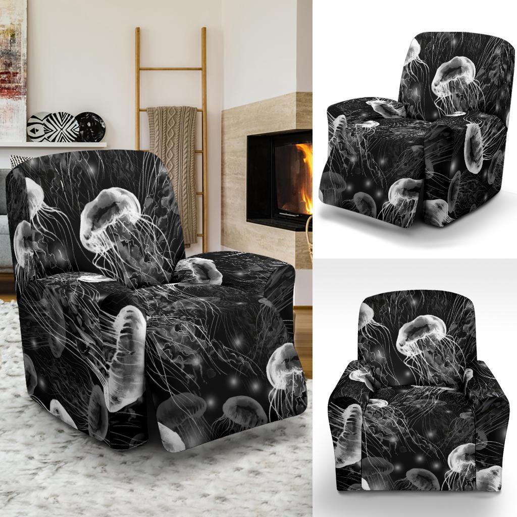 Jellyfish Pattern Print Recliner Cover-grizzshop