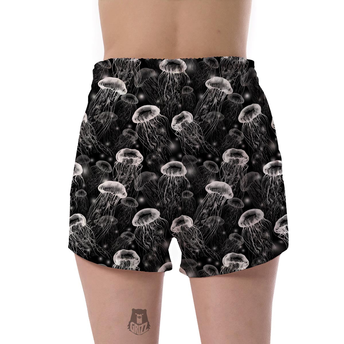 Jellyfish Pattern Print Women's Shorts-grizzshop