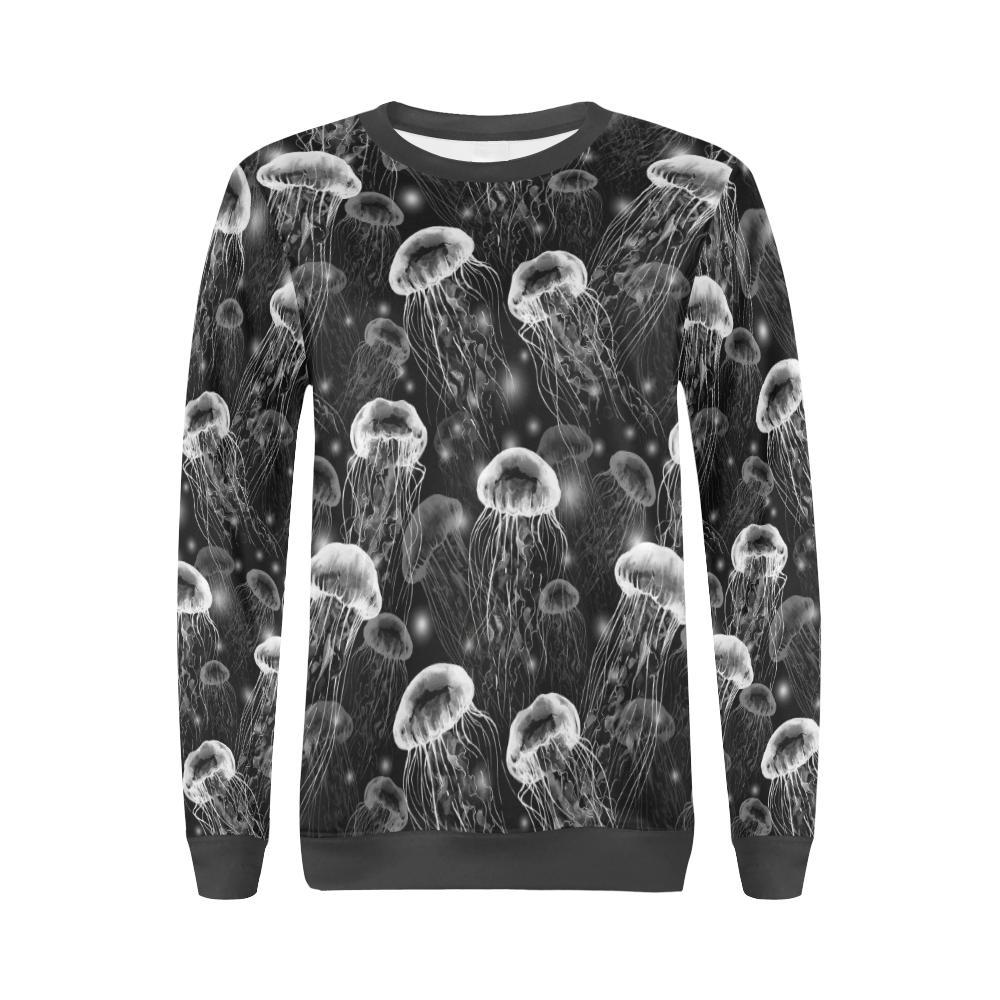 Jellyfish Pattern Print Women's Sweatshirt-grizzshop