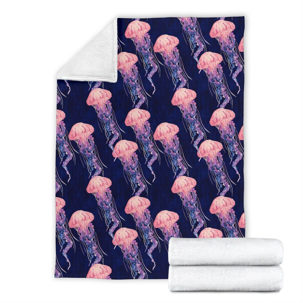 Jellyfish Print Pattern Blanket-grizzshop