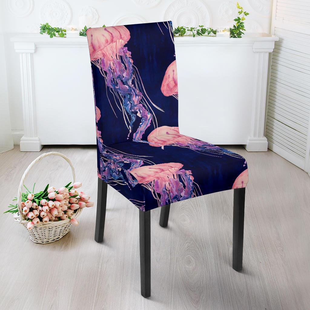 Jellyfish Print Pattern Chair Cover-grizzshop