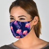 Jellyfish Print Pattern Face Mask-grizzshop