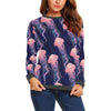 Jellyfish Print Pattern Women's Sweatshirt-grizzshop