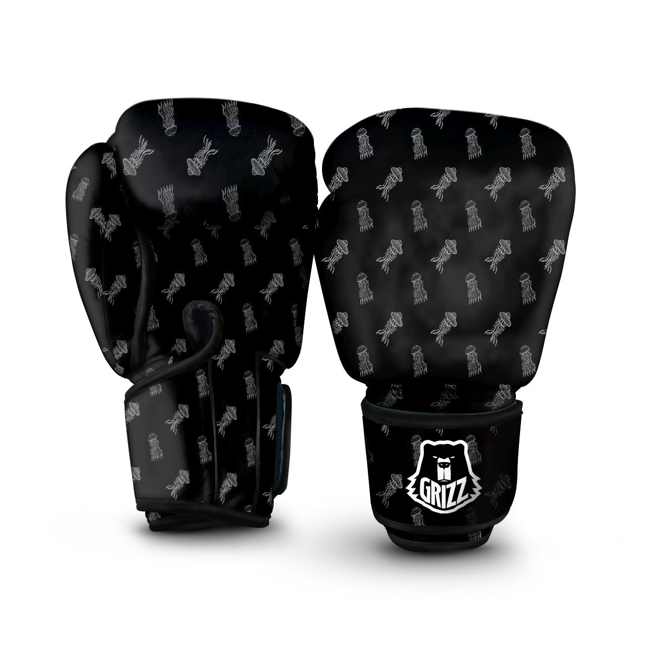 Jellyfish Zentangle Print Pattern Boxing Gloves-grizzshop