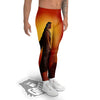 Jesus Christ And Satan Print Men's Leggings-grizzshop