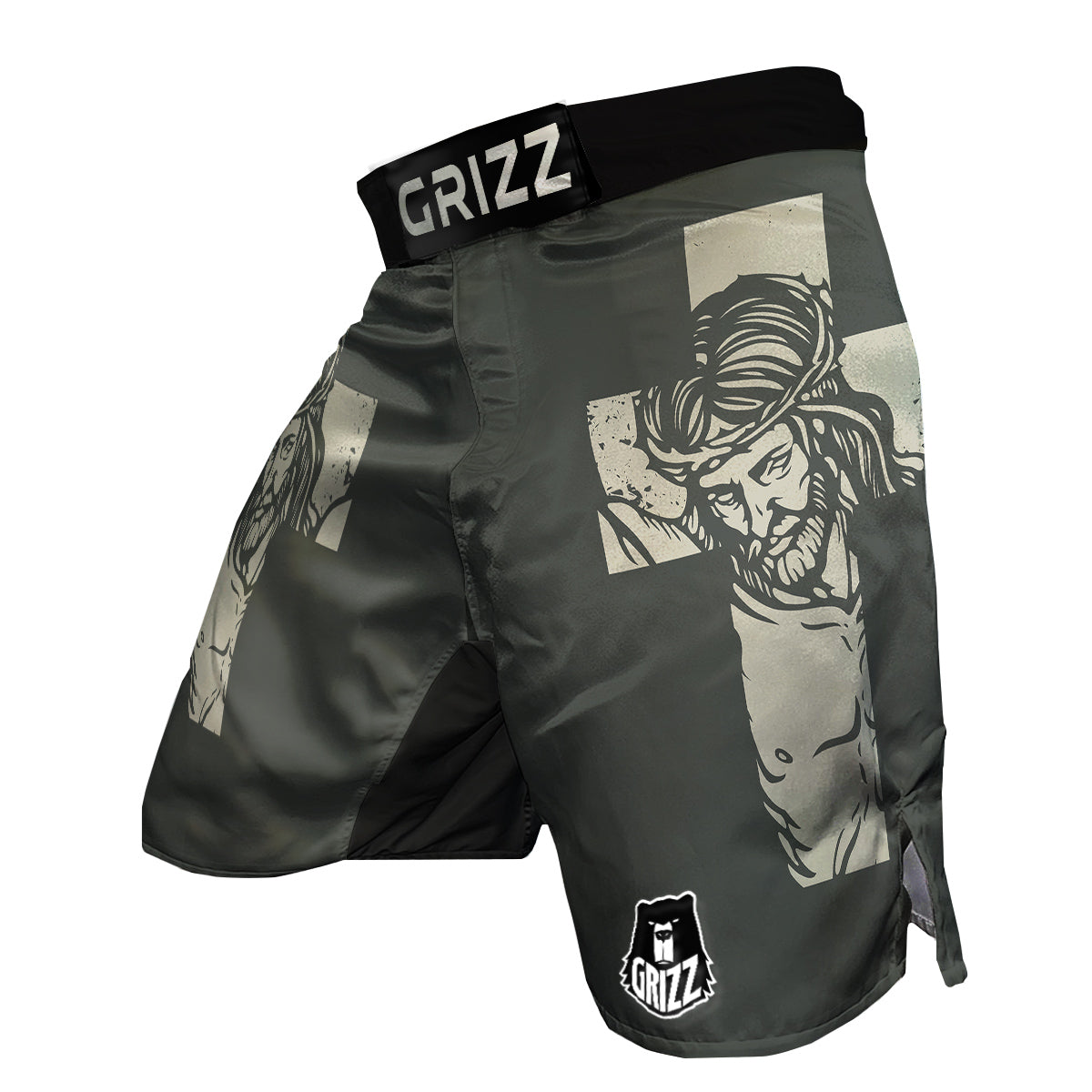 Jesus Christ Crucifixion Print MMA Shorts-grizzshop
