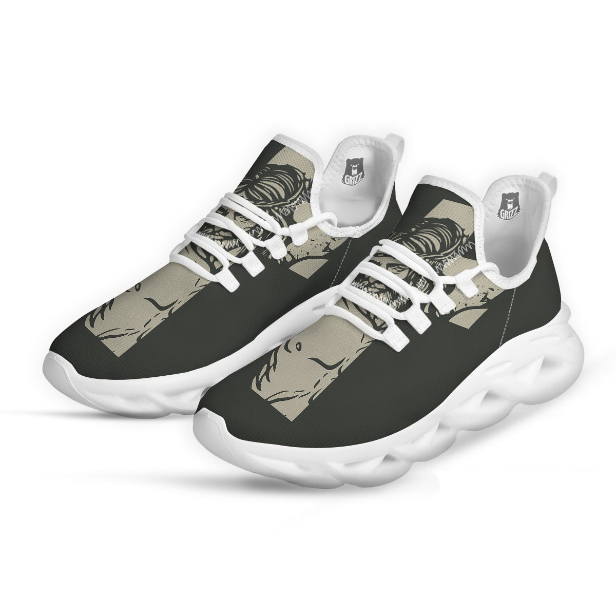 Jesus Christ Crucifixion Print White Running Shoes-grizzshop