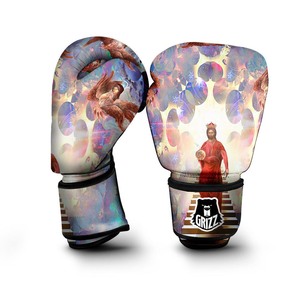 Jesus Christ From Heaven Print Boxing Gloves-grizzshop
