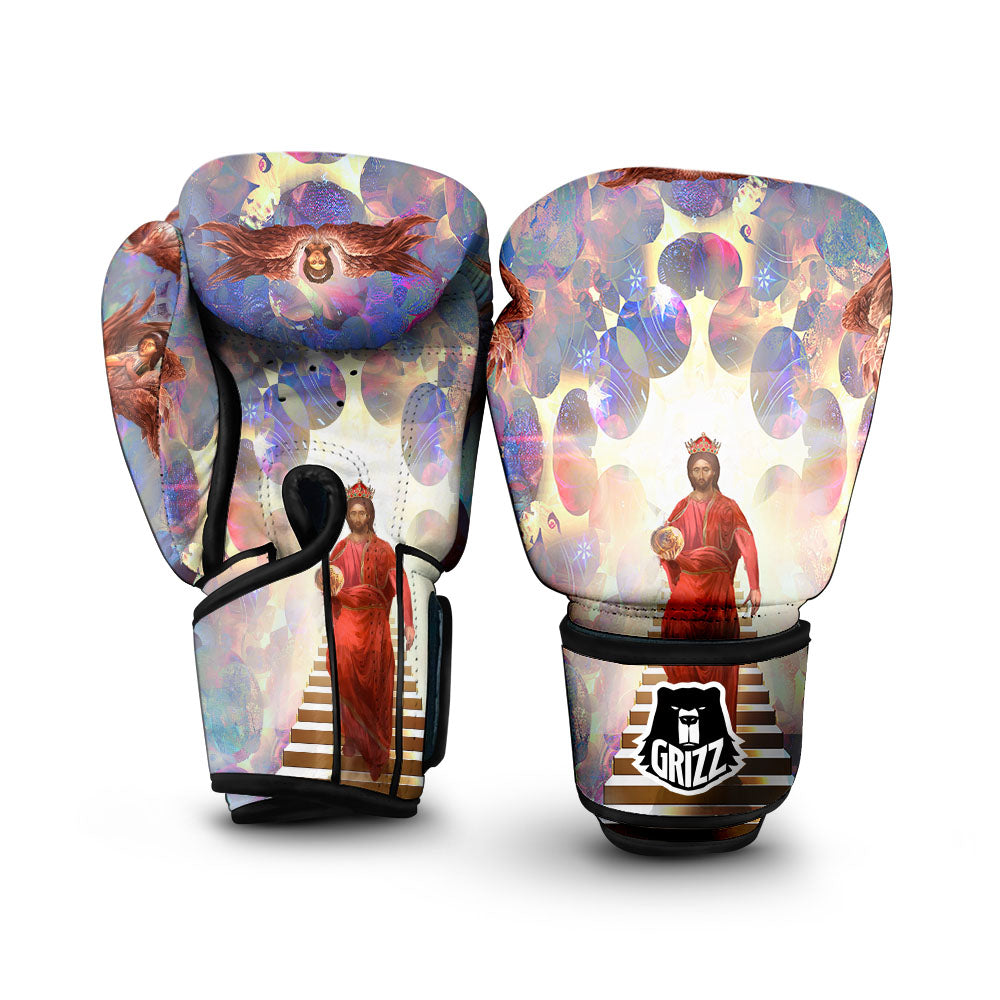 Jesus Christ From Heaven Print Boxing Gloves-grizzshop